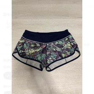 low rise lululemon  athletica Multicolor Floral Women's Athletic Shorts